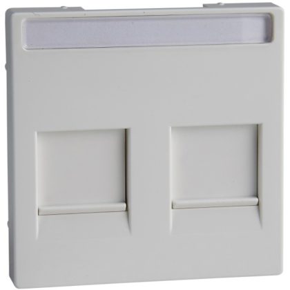   SCHNEIDER MTN4564-0325 MERTEN Cover, for 2xRJ45 modular inserts, labelable, System-M, active white, antibacterial