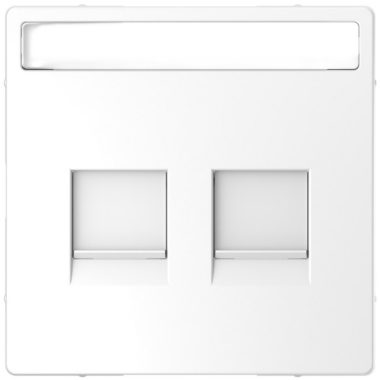 SCHNEIDER MTN4564-6035 MERTEN Cover, for 2xRJ45 modular inserts, D-Life, lotus white