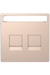 SCHNEIDER MTN4564-6051 MERTEN Cover plate for 2xRJ45 modular inserts, D-Life, champagne