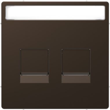 SCHNEIDER MTN4564-6052 MERTEN Cover plate for 2xRJ45 modular inserts, D-Life, suede