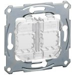   SCHNEIDER MTN4566-0080 MERTEN Mounting frame for 2xRJ45 modular sockets, transparent