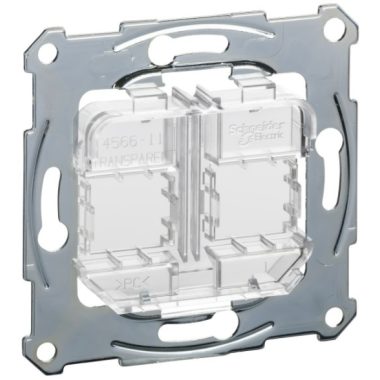 SCHNEIDER MTN4566-0080 MERTEN Mounting frame for 2xRJ45 modular sockets, transparent