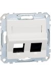 SCHNEIDER MTN4568-0319 MERTEN RJ45 adatpter, Keystone betétekhez, feliratozható, System-M, polárfehér