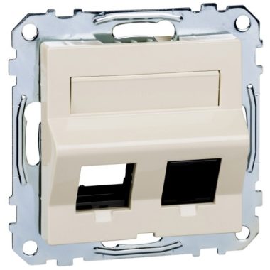 SCHNEIDER MTN4568-0344 MERTEN RJ45 adatpter, Keystone betétekhez, feliratozható, System-M, krém