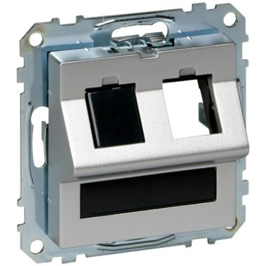 SCHNEIDER MTN4568-0460 MERTEN RJ45 data adapter for Keystone inserts, labelable, System-M, aluminum