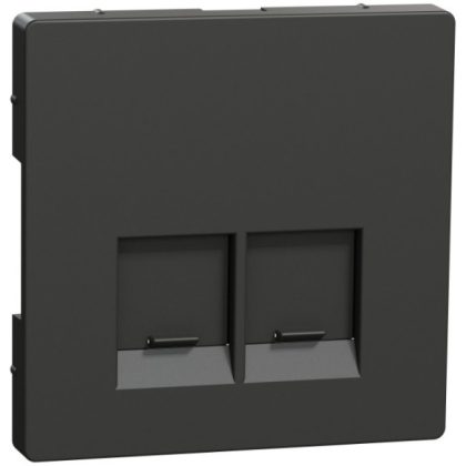   SCHNEIDER MTN4572-6034 MERTEN Cover, for 2xRJ45 socket, D-Life, anthracite