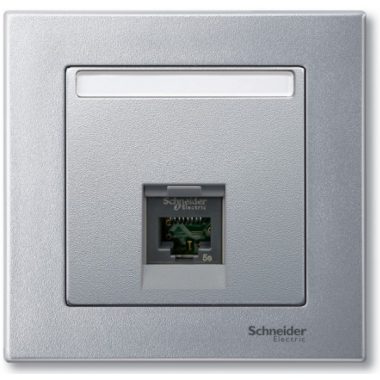 SCHNEIDER MTN465860 MERTEN Cover, for 1xRJ45 socket, System-M, aluminum