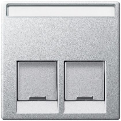   SCHNEIDER MTN466560 MERTEN Cover for 2xRJ45 socket, System-M, aluminum