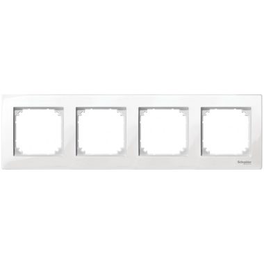 SCHNEIDER MTN515419 MERTEN M-Plan four-frame, polar white