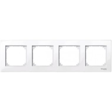 SCHNEIDER MTN515425 MERTEN M-Plan four frame, active white (antibacterial)