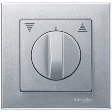 SCHNEIDER MTN569860 MERTEN Cover plate for rotary shutter press, System-M, aluminum