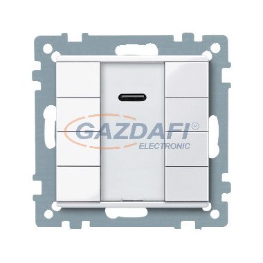 SCHNEIDER MTN617525 Merten-KNX 4-es IR nyomógomb , SystemM, aktív fehér, fényes