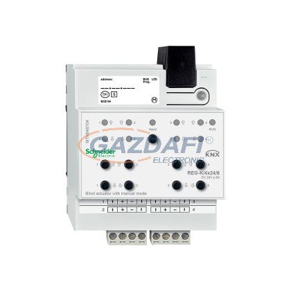   SCHNEIDER MTN648704 Merten-KNX REG-K/4x24/6 zsalumozgató aktor kézi üzemmóddal