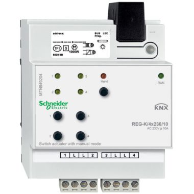 SCHNEIDER MTN649204 Merten-KNX REG-K/4x230/10 kapcsolóaktor kézi üzemmóddal