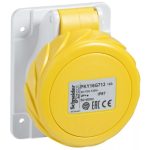   SCHNEIDER PKY16G713 PRATIKA Priză dreaptă montată pe panou, 2P + F, 4h, 16A, 130V, IP67, conexiune rapidă