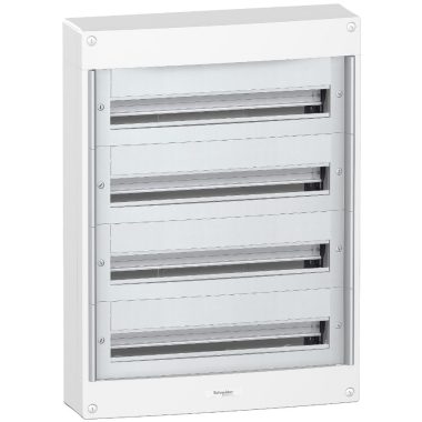 Tablou de distributie aplicat SCHNEIDER PRA20424 PRAGMA, modul 4x24, șină PEN, alb