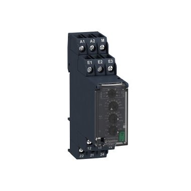 SCHNEIDER RM22JA31MR Zelio Control áramfigyelő relé, kikapcsolás késleltetővel, 2CO, 8A, 24…240 VAC/DC, mérési tart.:4…1000mA