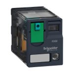   SCHNEIDER RXM4AB2FD Zelio RXM miniatűr relé, 4CO, 6A, 110VDC, tesztgomb, LED