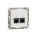 SCHNEIDER SDD111452 NEW SEDNA 2xRJ45 Cat5e UTP socket, white