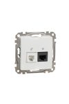 SCHNEIDER SDD111468 NEW SEDNA RJ11 / RJ45 Cat6 UTP combination socket, white