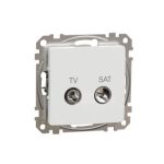   SCHNEIDER SDD111471S NEW SEDNA TV / SAT socket, end cap, 4 dB, white