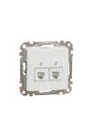 SCHNEIDER SDD111492 NEW SEDNA 2xRJ11 socket, white