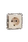 SCHNEIDER SDD112022 NEW SEDNA 2P + F socket with safety shutter, spring-loaded connection, 16A, beige