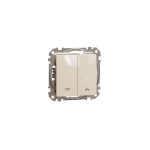   SCHNEIDER SDD112104 NEW SEDNA Shutter switch, spring connection, 10AX, beige