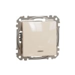   SCHNEIDER SDD112107L NEW SEDNA Cross switch with blue indicator light, 10AX, beige