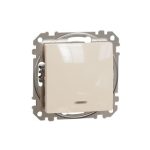   SCHNEIDER SDD112166L NEW SEDNA Toggle switch with blue indicator light, 16AX, beige