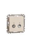 SCHNEIDER SDD112471R NEW SEDNA TV / R socket, end cap, 4 dB, beige