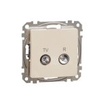   SCHNEIDER SDD112471R NEW SEDNA TV / R socket, end cap, 4 dB, beige