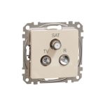   SCHNEIDER SDD112481 NEW SEDNA TV / R / SAT socket, end cap, 4 dB, beige