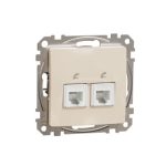 SCHNEIDER SDD112492 NEW SEDNA 2xRJ11 socket, beige