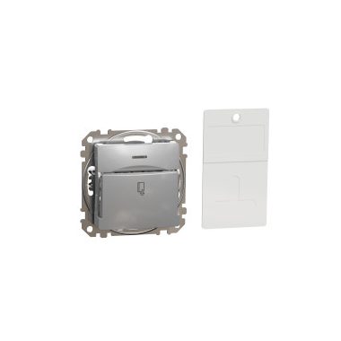 SCHNEIDER SDD113121 NEW SEDNA Card switch, spring-loaded connection, 10A, aluminum