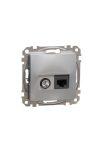 SCHNEIDER SDD113469T NEW SEDNA TV / RJ45 Cat6 UTP combination socket, aluminum