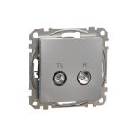   SCHNEIDER SDD113471R NEW SEDNA TV / R socket, end cap, 4 dB, aluminum