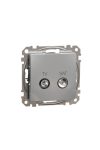 SCHNEIDER SDD113474S NEW SEDNA TV / SAT socket, through, 7 dB, aluminum