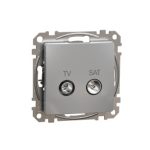   SCHNEIDER SDD113474S NEW SEDNA TV / SAT socket, through, 7 dB, aluminum