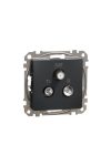 SCHNEIDER SDD114484 NEW SEDNA TV / R / SAT socket, through, 7 dB, anthracite