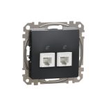 SCHNEIDER SDD114492 NEW SEDNA 2xRJ11 socket, anthracite