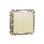   SCHNEIDER SDD180105 NEW SEDNA Chandelier switch, spring connection, 10AX, (105), birch