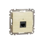 SCHNEIDER SDD180451 NEW SEDNA 1xRJ45 Cat5e UTP socket, birch