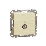   SCHNEIDER SDD180471 NEW SEDNA TV socket, end cap, 4 dB, birch