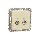   SCHNEIDER SDD180471R NEW SEDNA TV / R socket, end cap, 4 dB, birch