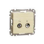   SCHNEIDER SDD180474R NEW SEDNA TV / R socket, through, 7 dB, birch