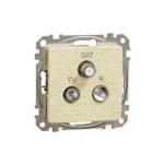   SCHNEIDER SDD180481 NEW SEDNA TV / R / SAT socket, end cap, 4 dB, birch