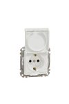 SCHNEIDER SDD211023 NEW SEDNA 2P + F socket with safety shutter, flush-mounted, screw connection, 16A, IP44, white