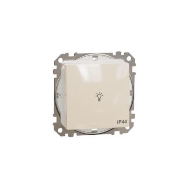 SCHNEIDER SDD212132 NEW SEDNA with single-pole pressure lamp signal, spring-cage connection, 10A, IP44, beige