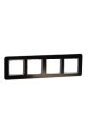 SCHNEIDER SDD361804 SEDNA ELEMENTS Four frames, universal, crystal black